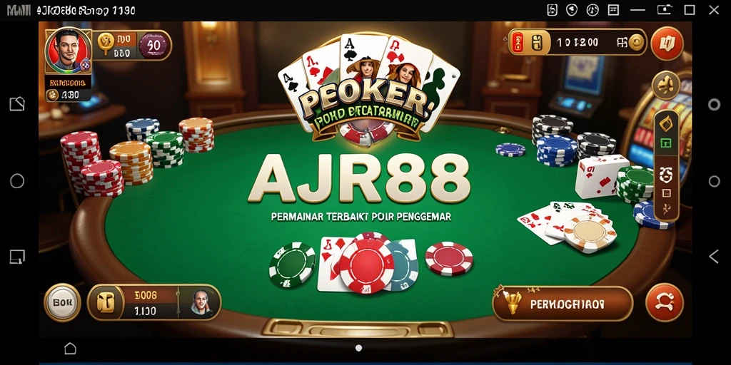 Tampilan menarik dalam gameplay Poker di AJR88.