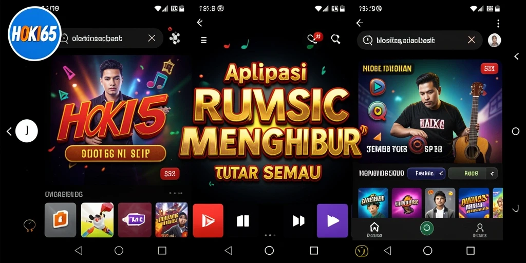 Tampilan gameplay interaktif HOKI65 dengan berbagai fitur musik.