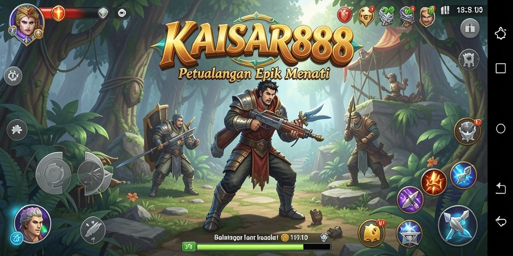 Tangkapan layar gameplay KAISAR888 menampilkan aksi petualangan yang mendebarkan.
