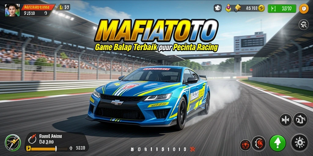 Tampilan gameplay MAFIATOTO yang mendebarkan di lintasan balap.