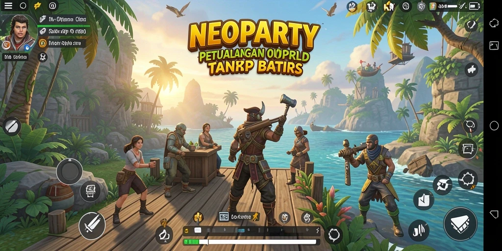 Screenshot gameplay NEOPARTY menunjukkan petualangan Open World menakjubkan.