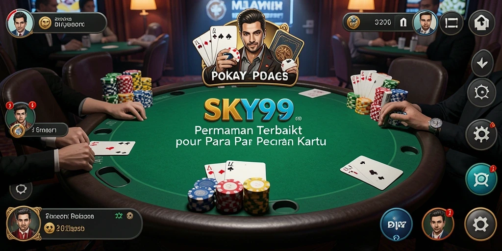 Tampilan menarik dari gameplay Poker di SKY99.