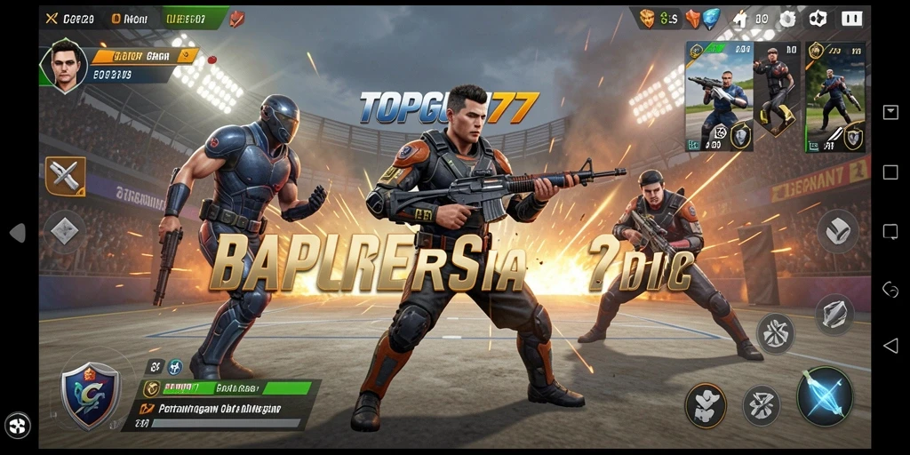 Tampilan gameplay seru dalam olahraga di TOPGUN77.