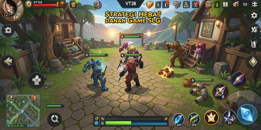 Tampilan gameplay menarik dalam VT38 yang menunjukkan aksi strategi dinamis.